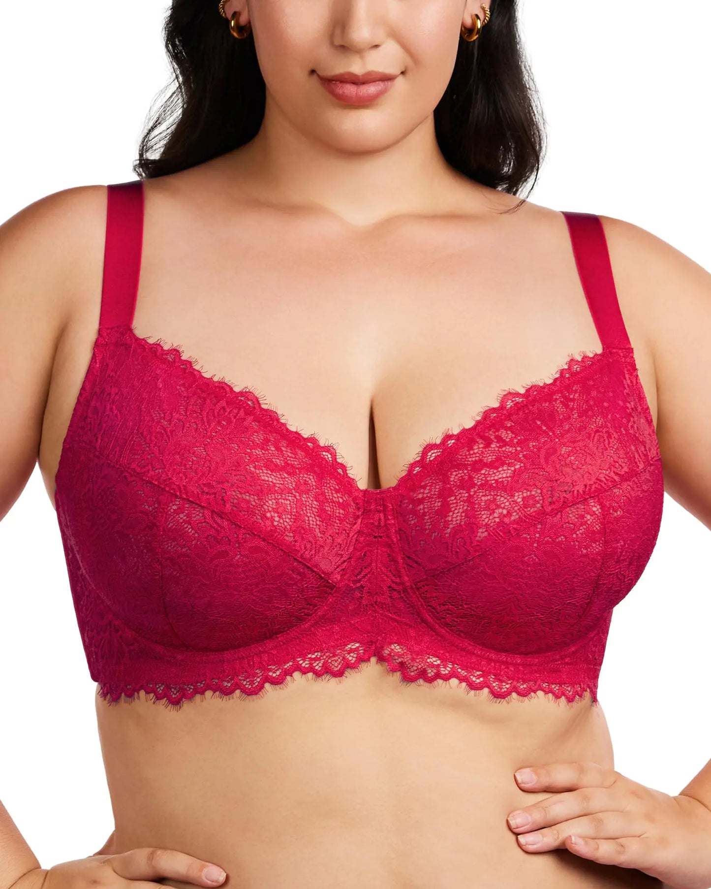 HSIA™ Sexy Lace Minimizer Bra – Plus Size Underwire, Full Coverage & All-Day Lift