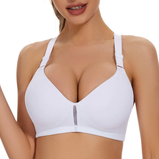 Sheroine Women’s Racerback Sports Bra – Padded Wirefree Low Impact Yoga & Workout Bra