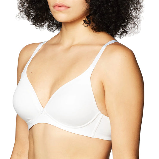 Warner’s Women’s Invisible Bliss Wireless Cotton Comfort Lift T-Shirt Bra – White 36C