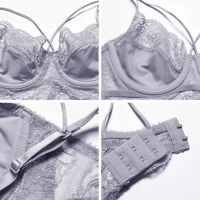 Lightweight seamless women’s bra set black color – USA sizes